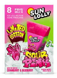 Sun Lolly súr bleikur trönuber og bláber