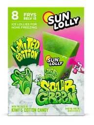Sun Lolly súr grænn kíví og candy floss