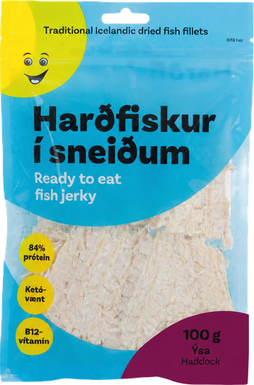 Krónu harðfiskur í sneiðum ýsa