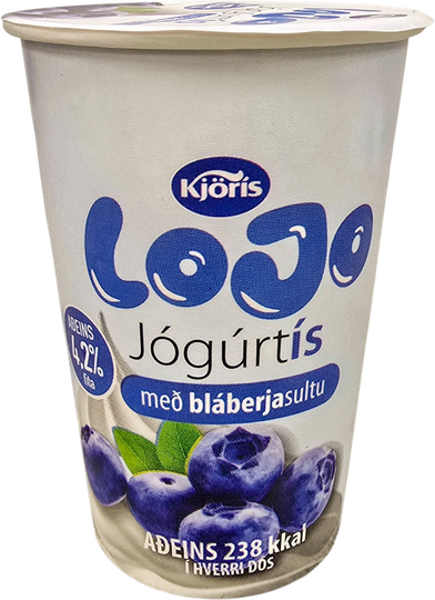 Kjörís lojo jógúrtís bláberja