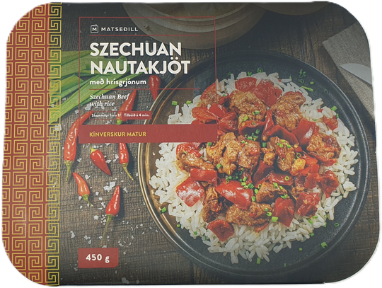 Matseðill szechuan nautakjöt