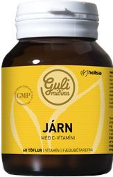 Guli miðinn járn með c-vítamíni