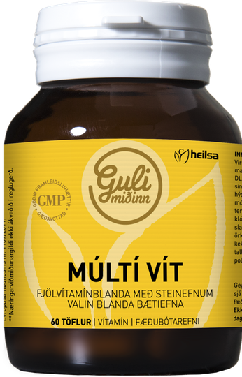 Guli miðinn múltí-vítamín