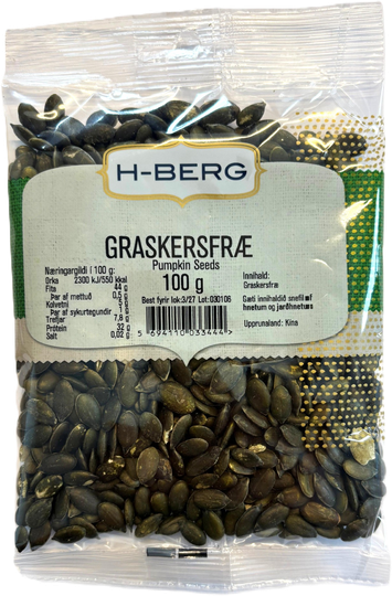H-berg ristuð graskersfræ