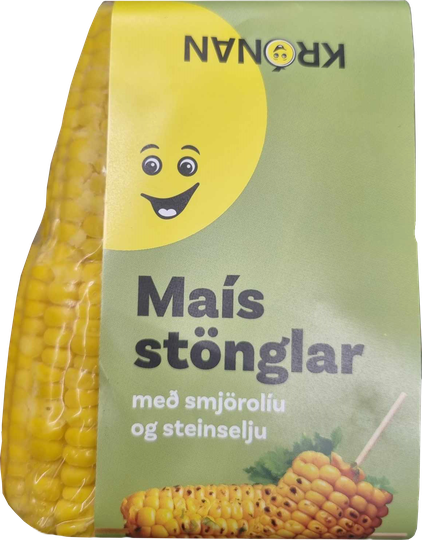Krónu maísstönglar smjörhjúpaðir