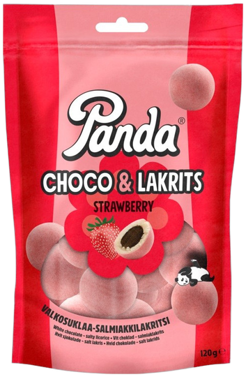 Panda lakkrískúlur jarðarberja