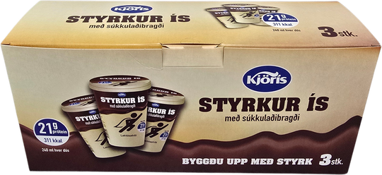 Kjörís styrkur ís 3 * 240 ml