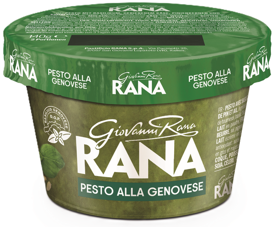 Rana pestósósa með hvítlauk