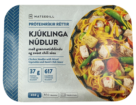 Matseðill kjúklinganúðlur