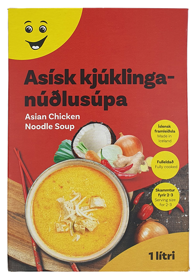 Krónu asísk kjúklinganúðlusúpa