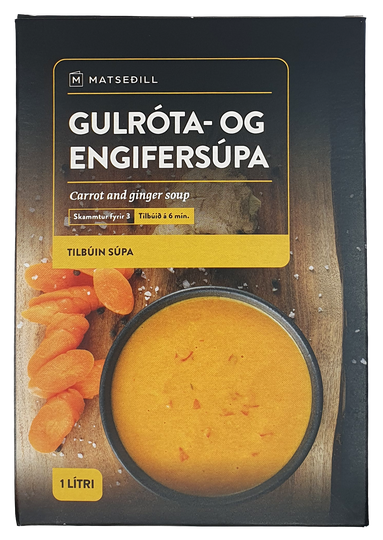Matseðill gulróta- og engifersúpa