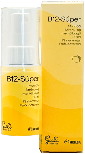 Guli miðinn B12 súper munnúði