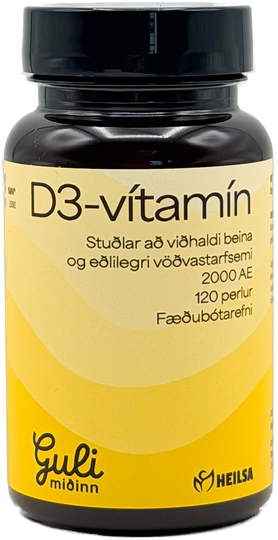 Guli miðinn d3-vítamín