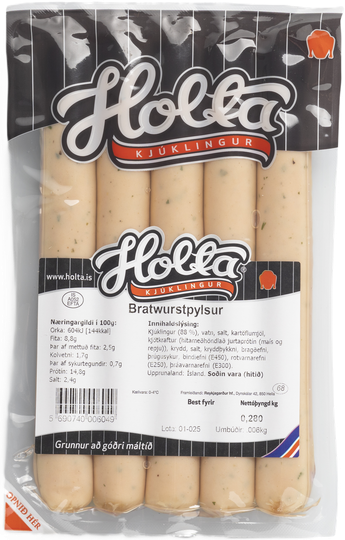 Holta kjúklingabratwurst pylsur