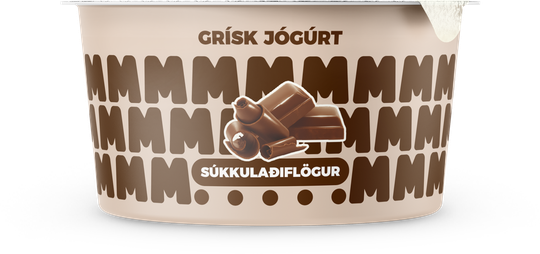 Mmm.. grísk með súkkulaðiflögum