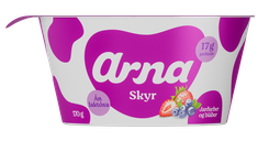 Arna skyr jarðarber og bláber