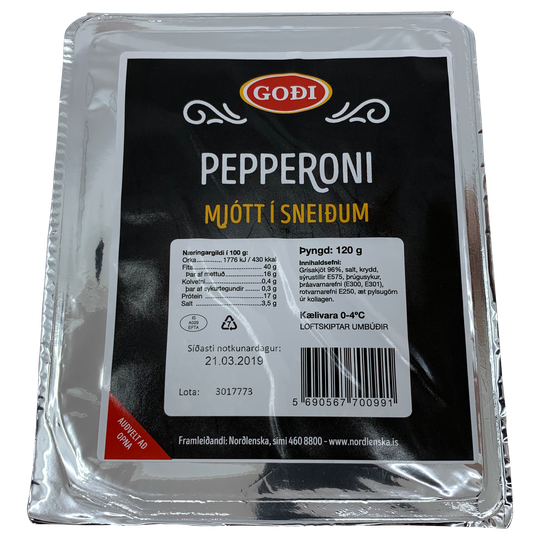 Goða pepperoni mjótt í sneiðum