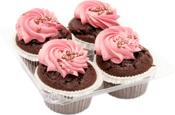 Gæðab rósa muffins 4 pk