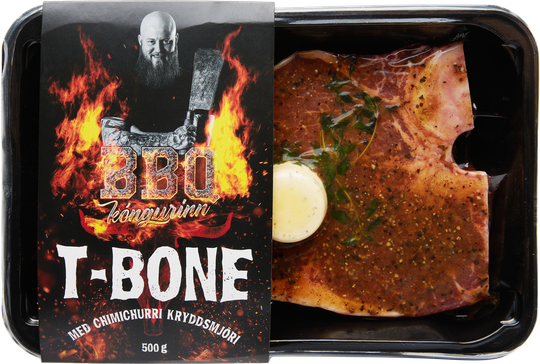 BBQ kongurinn T-bone með chimichurry smjöri