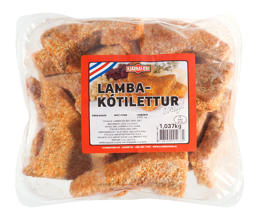 Kjarnafæði Lambakótilettur í raspi frost | Krónan