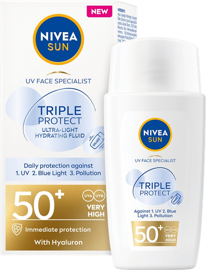 Nivea sóalrvörn uv face triple protect spf50+