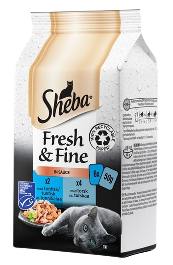 Sheba blautmatur túnfiskur & þorskur