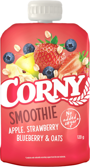 Corny smoothie epla&jarðarberja