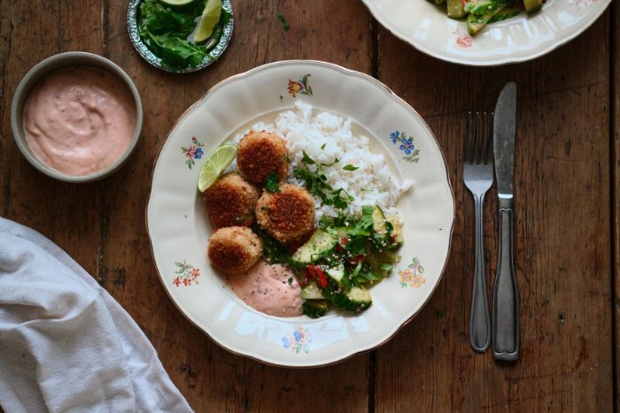 Fiskibollur með asísku sniði