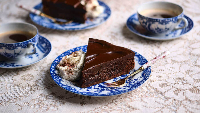 Klessukaka með kaffiganache