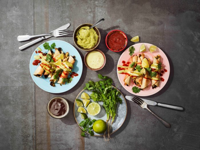 Grænt stökkt vegan taco