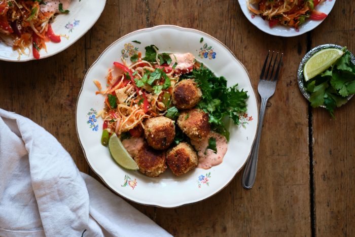 Asískar grænmetisbollur