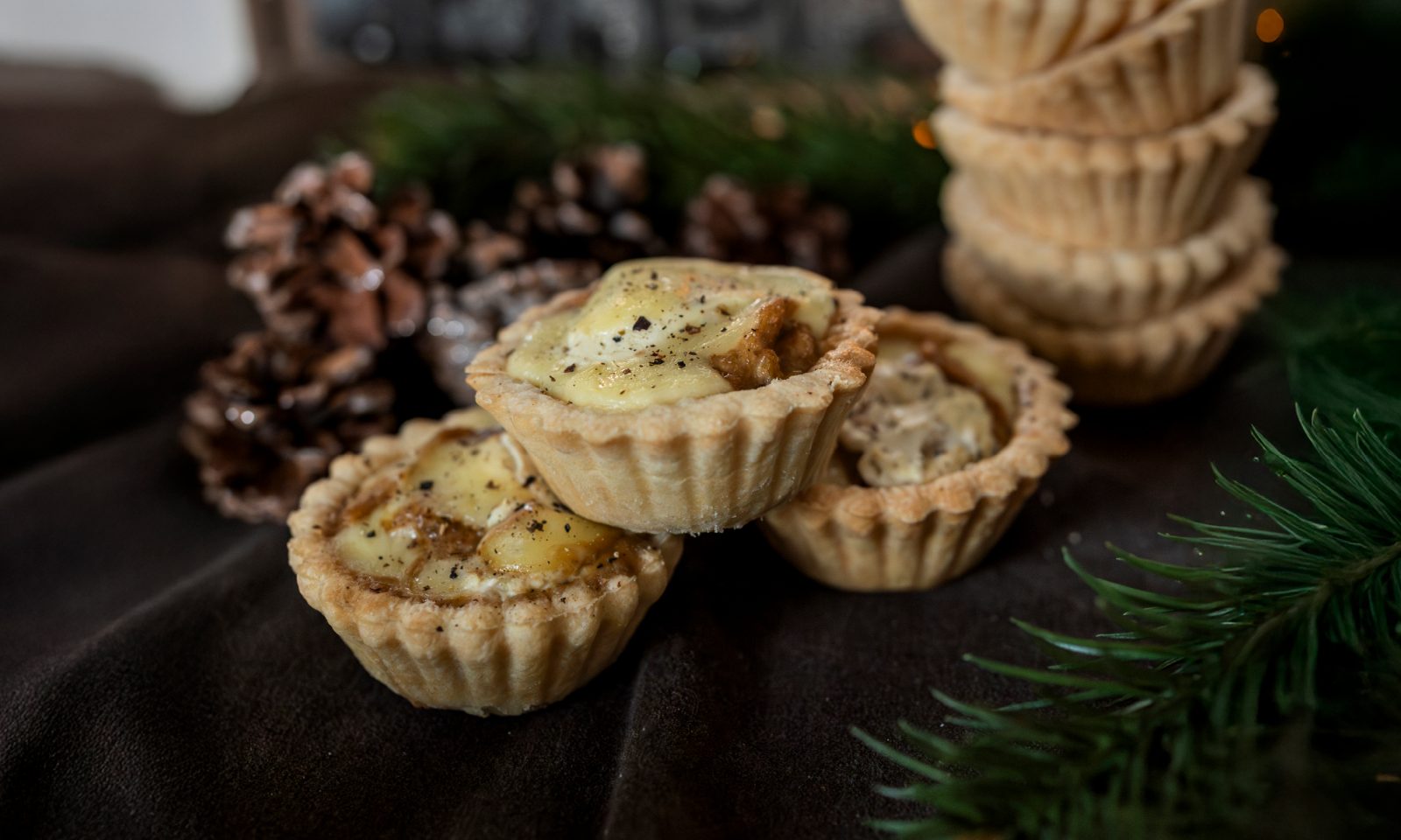 Tartalettur með skinku og aspas