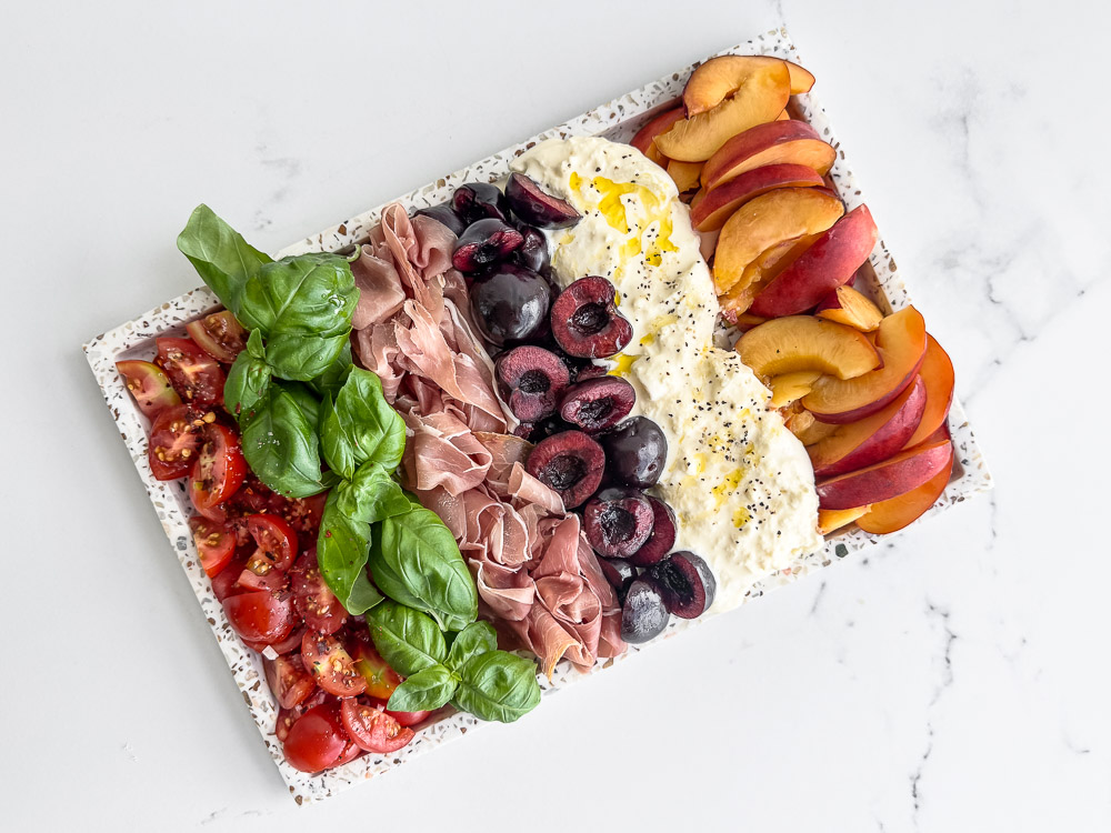 Burrata með tómötum & parmaskinku